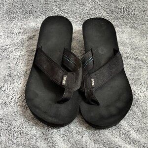 Teva Womens‎ Flip Flops Sandals Size 8 Black Outdoors Walking Athleisure 17874